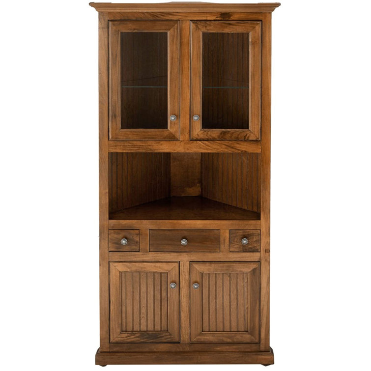 Didier Lighted Corner Display Stand World Menagerie Color Summer Sage Door Type Glass